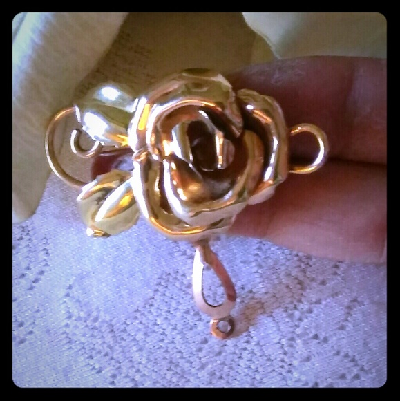 Antique Dorsons Rose Watch or Locket Brooch - Picture 1 of 8